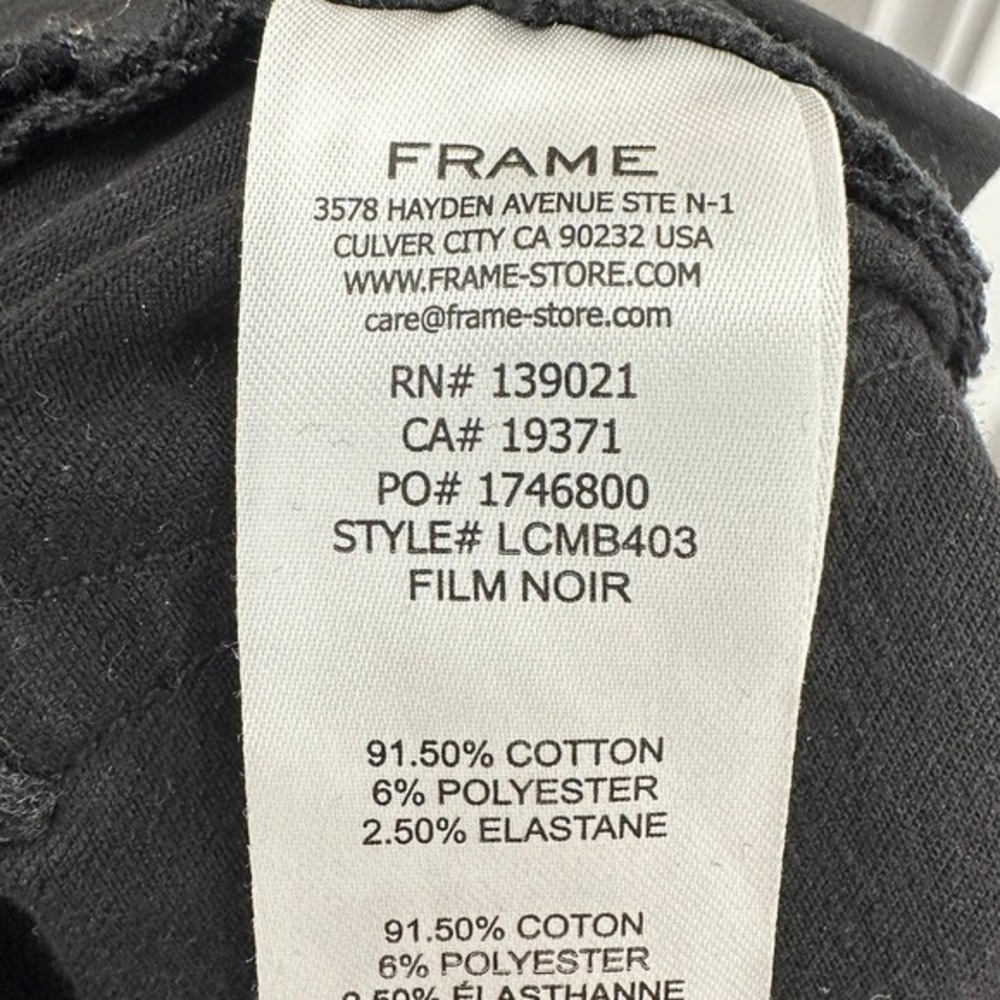 FRAME Le Crop Mini Boot Jeans Black Denim Cropped Flare‎ Womens Size 28 - Picture 7 of 9